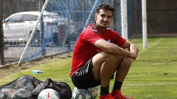 Álex Muñoz, en la ciudad deportiva del Tenerife.