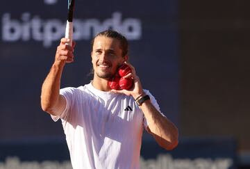Alexander Zverev, este sábado, tras derrotar a Fabian Marozsan en las semifinales del torneo de Múnich.