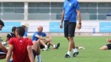 Francisco, en un entrenamiento del Almería.