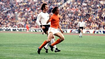 Cruyff y Beckenbauer, en la final del Mundial de 1974.