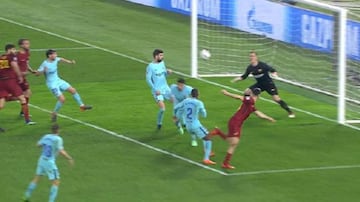 Manolas scores the goal that knocked Barcelona out