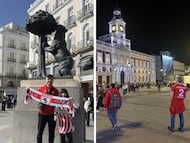 Aficionados turcos por Madrid en la jornada de ayer.