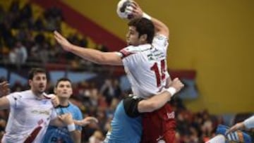 Víctor Vigo en un acción ofensiva.