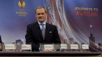 Sorteo de la Europa League de fútbol.