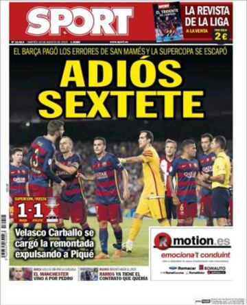 Portadas de la prensa deportiva