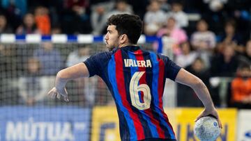 Pol Valera, que debut¨® en el Bar?a ante su exequipo, Granollers.