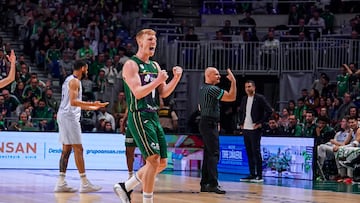 Alberto Díaz, durante el Unicaja-Joventut de BCL.