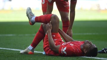 Martial, lesionado en Cornellá-El Prat.