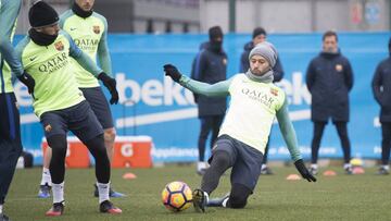 Javier Mascherano será titular mañana en Madrid.
