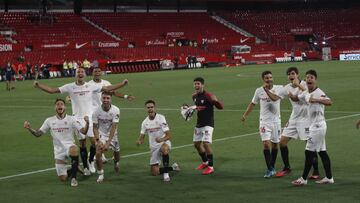 Celebración sevillista.