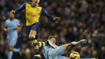 Alexis Sánchez y una nueva alegría ante Manuel Pellegrini.