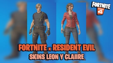 fortnite capitulo 4 temporada 2 skins resident evil leon s kennedy claire redfield