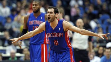 José Manuel Calderón ya jugó en los Pistons en la temporada 2012-13.