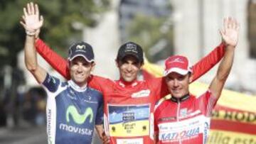 Valverde, Contador y Purito Rodr&iacute;guez en 2012