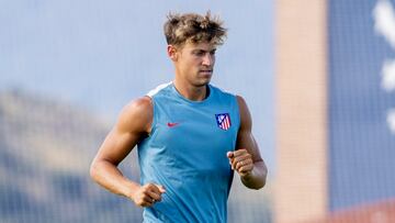 Marcos Llorente entrenándose con el Atlético.
