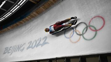 La piloto alemana Natalie Geisenberger compite durante la final individual de luge femenina en los Juegos Ol&iacute;mpicos de Invierno de Pek&iacute;n 2022.