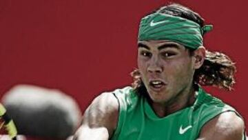 <b>A LA CARGA. </b>Nadal, a toda marcha en los individuales del Queen's.
