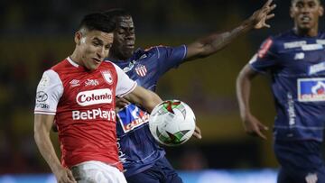 Carmelo tras anotar su primer gol con el Junior en el "desliz"