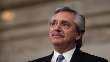 FILE PHOTO: Argentina&#039;s President Alberto Fernandez looks on during the session of the 138th legislative term at the National Congress in Buenos Aires, Argentina March 1, 2020. REUTERS/Agustin Marcarian/File Photo