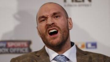 Tyson Fury, en la conferencia de prensa previa al combate con Klitschko.
