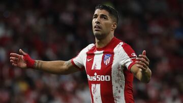 Luis Suárez, en el Atlético-Oporto