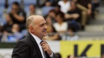 Pablo Laso, entrenador del Real Madrid, durante el partido contra el Gipuzkoa.
