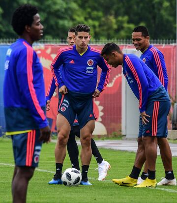 James Rodríguez fue el gran protagonista del entrenamiento de la Selección Colombia, el '10' sería inicialista ante Polonia 