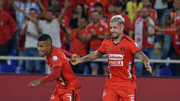 Rodrigo Holgado en un partido de América de Cali en la Liga BetPlay.