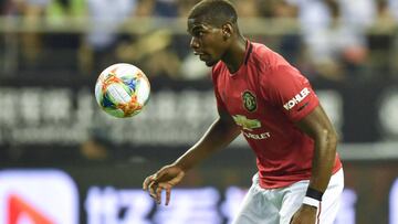 Pogba, en un partido con el Manchester United.