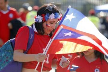 Así es el ambiente previo del Chile-Venezuela en el Estadio Monumental.