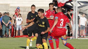 El Atlético jugó ayer su primer partido de pretemporada ante el Numancia.