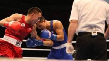 Misael Rodr&iacute;guez, boxeador mexicano que esta en el Campeonato Mundial de Boxeo.