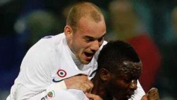 Muntari le da triunfo en Génova al Inter de Milán