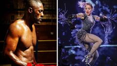 Idris Elba y Madonna.  Fotos Twitter.