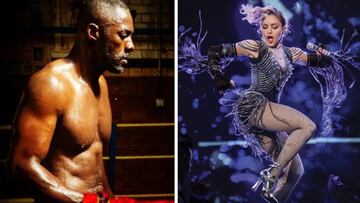 Idris Elba y Madonna.  Fotos Twitter.