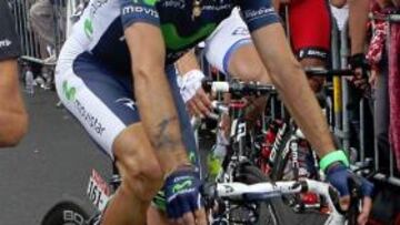 Alejandro Valverde durante una etapa del Tour.