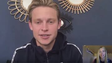 De Jong, durante la videoconferencia.