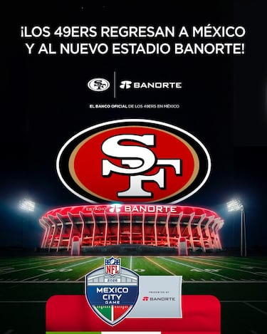 La NFL hace oficial la visita a México de los 49’s de San Francisco