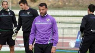 <b>CRACK. </b>Apoño, en el entrenamiento de ayer, con una cara de circunstancias que habla por sí sola.