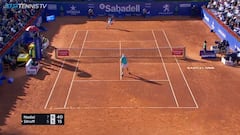Rafa Nadal pulls off shot of the tournament on match point