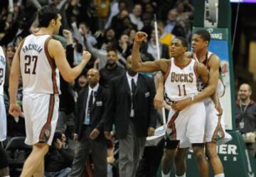 Brandon Knight, base de Milwaukee Bucks, fue protagonista en el partido contra New York Knicks al lograr 25 puntos y el triple de la victoria a falta de un segundo.