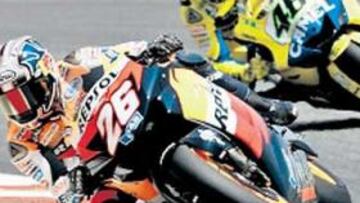 <b>ESPECTACULAR. </b>Dani Pedrosa y Valentino Rossi volverán a verse las caras en el Circuito de Montmeló.