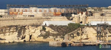 Las imágenes del rodaje de Gladiator 2 muestran la construcción de un enorme coliseo