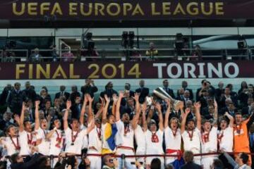 14 de mayo de 2014, final de la Europa League entre el Sevilla y el Benfica disputada en Turín. El Sevilla ganó en la tanda de penaltis por 4-2.