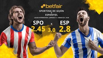 Real Sporting de Gijón vs. RCD Espanyol: horario, TV, estadísticas, clasificación y pronósticos