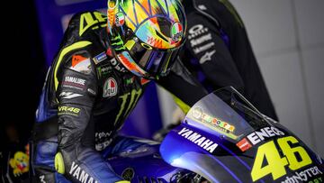 Rossi durante los test de invierno en el circuito de Jerez.