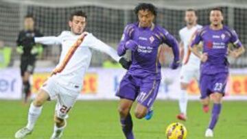 Fiorentina, con Cuadrado, empató en casa contra la Roma