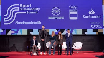 Sergio Garrote, Marc Gasol, Lydia Valentín y Andrea Emone en el IV Congreso de Sostenibilidad del COE.