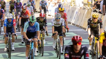 Pogacar llega herido a la meta de Toulouse.