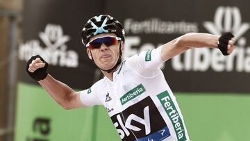 Chris Froome logró la victoria en Peña Cabarga, igual que en 2011.